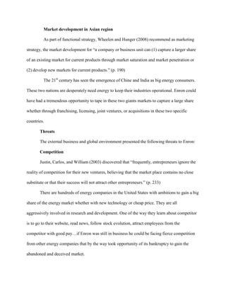 Enron    SWOT Analysis