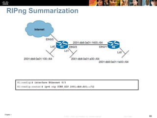 Chapter 1
68© 2007 – 2016, Cisco Systems, Inc. All rights reserved. Cisco Public
RIPng Summarization
 