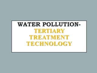 WATER POLLUTION-
TERTIARY
TREATMENT
TECHNOLOGY
 