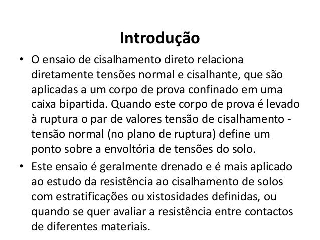 Ensaio de cisalhamento