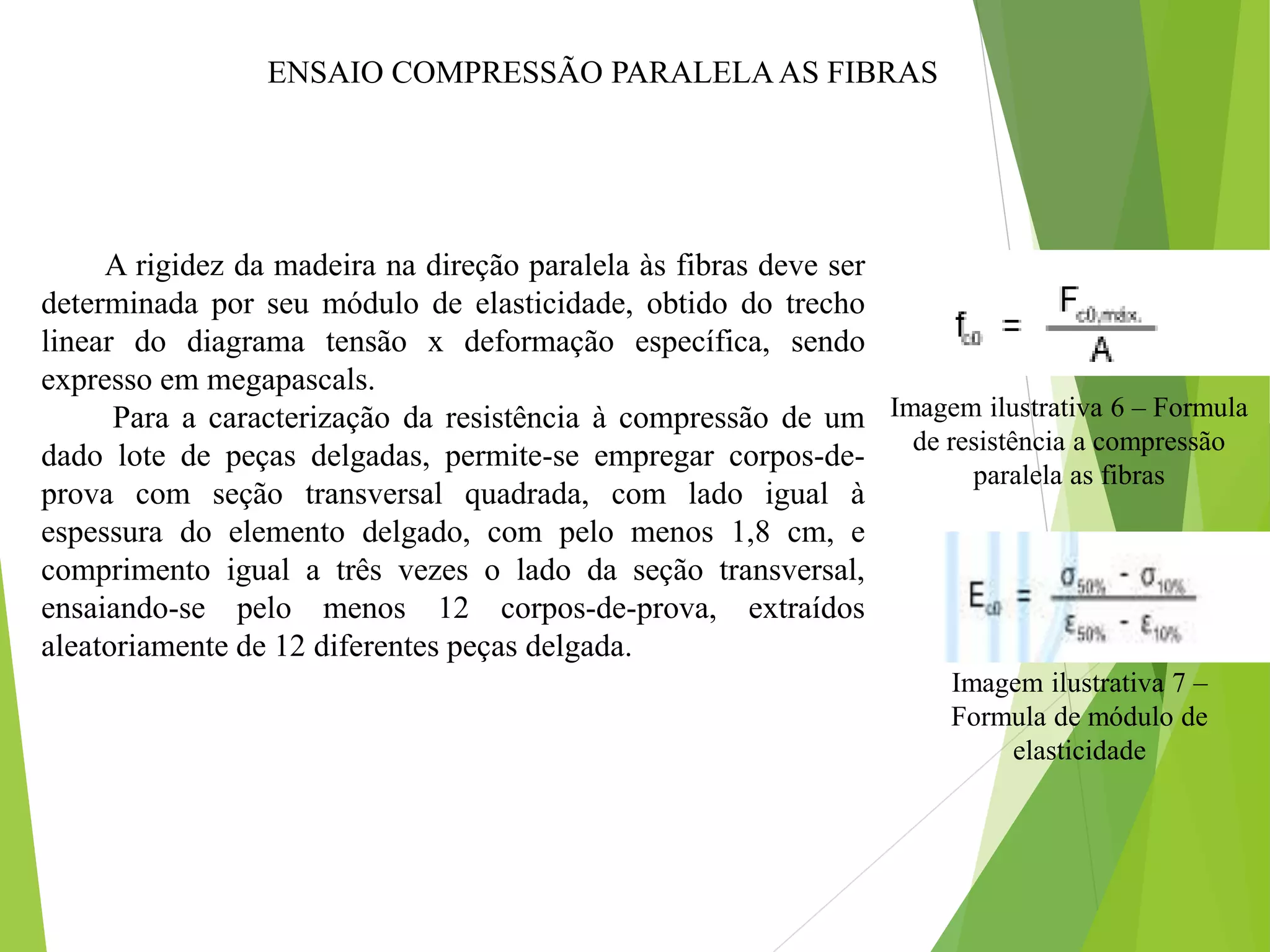 Ensaios da madeira e telhas fibrocimento - Curso de Engenharia Civil | PPTX