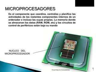  Se clasifican en función del medio o arquitectura
que se utilice en la red: coaxial, cable de pares
trenzados, fibra óptica o inalámbricos.
 El más común es del tipo Ethernet utilizando un
conector RJ45.
Ensamblaje de Computadoras 161
 