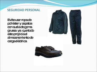 SEGURIDAD PERSONAL

Eviteus r ro ad
        a p e
p lié te y za a s
 o s r       p to
c n s lad g m
 o ue e o a
g s ya q to o
 rue a      ue d
e top p iae
 s ro ic l
a a e m ntod
 lm c na ie       e
c rg e c a
 a a lé tric .
 