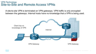14
© 2016 Cisco and/or its affiliates. All rights reserved. Cisco Confidential
VPN Technology
Site-to-Site and Remote Acce...