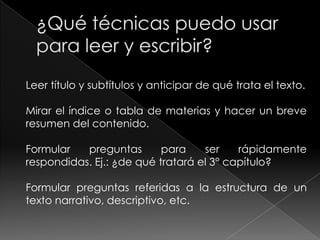 ¿Qué es leer y escribir para la universidad?Es leer, comprender y escribir correctamente un tema seleccionado e interpretarlo a fin de llega a una solución 