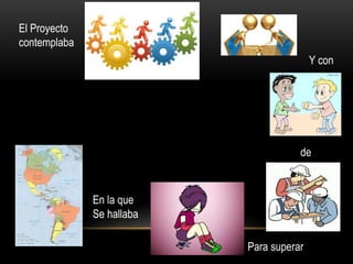 El Proyecto
contemplaba
Y con
de
Para superar
En la que
Se hallaba
 