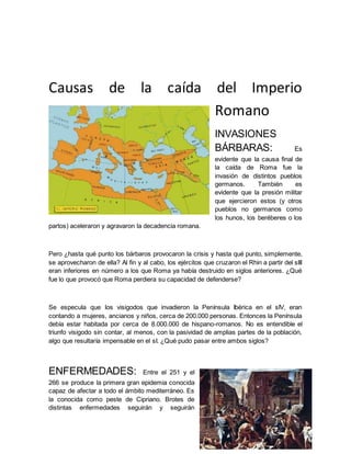 Causas de la caida del imperio romano | DOCX