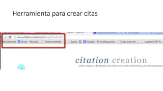 Herramienta para crear citas