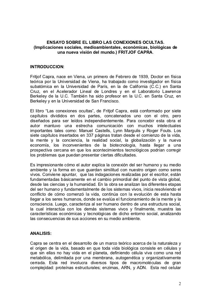 Conexiones Ocultas De Fritjof Capra Pdf