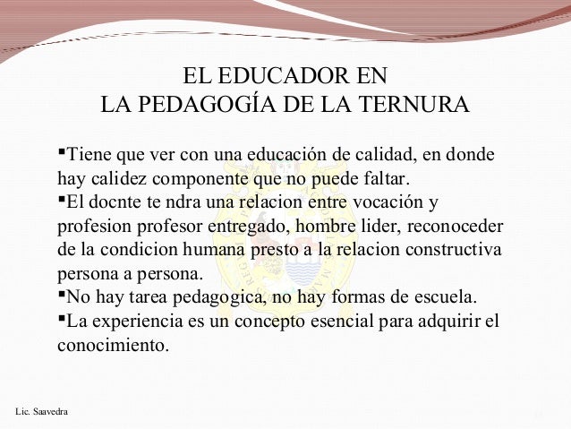 Pedagogía de la ternura - Ensayo