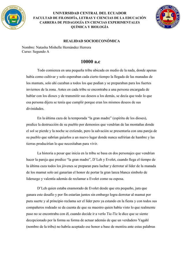 Resumen acerca de la película 10000 ac PDF Resumen acerca de la película 10000 ac PDF