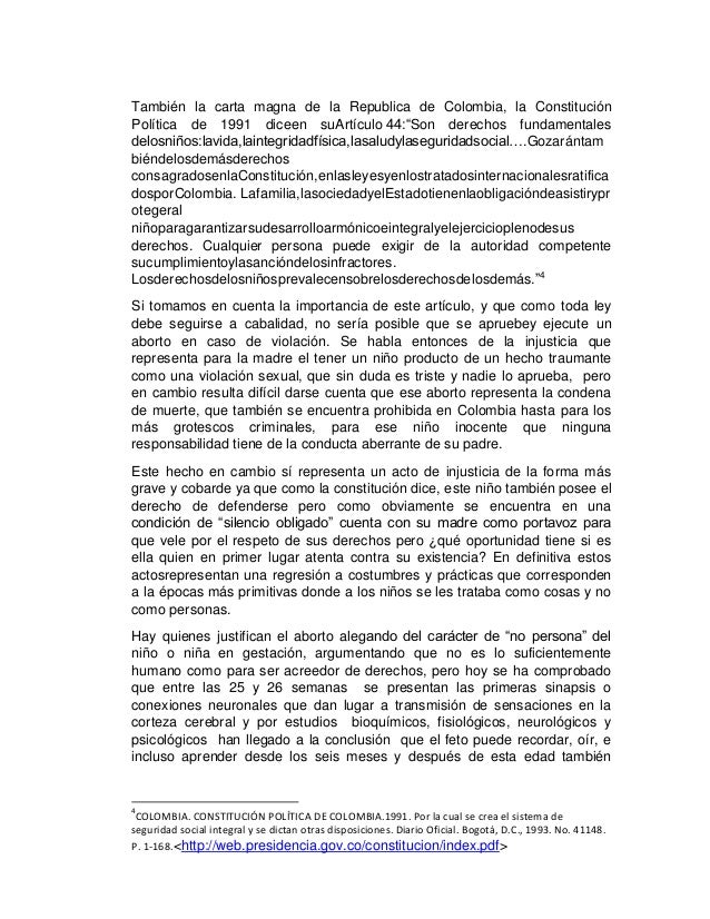 Ensayo Argumentativo en contra del aborto