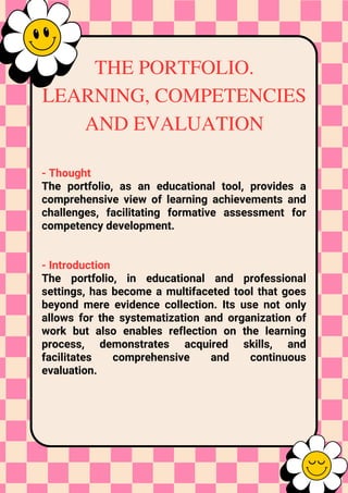The Portfolio. Learning, Competencies and Evaluation | PDF
