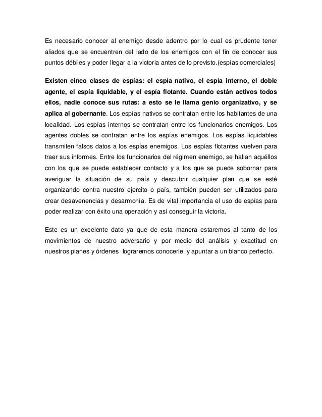 Ensayo arte de la guerra.