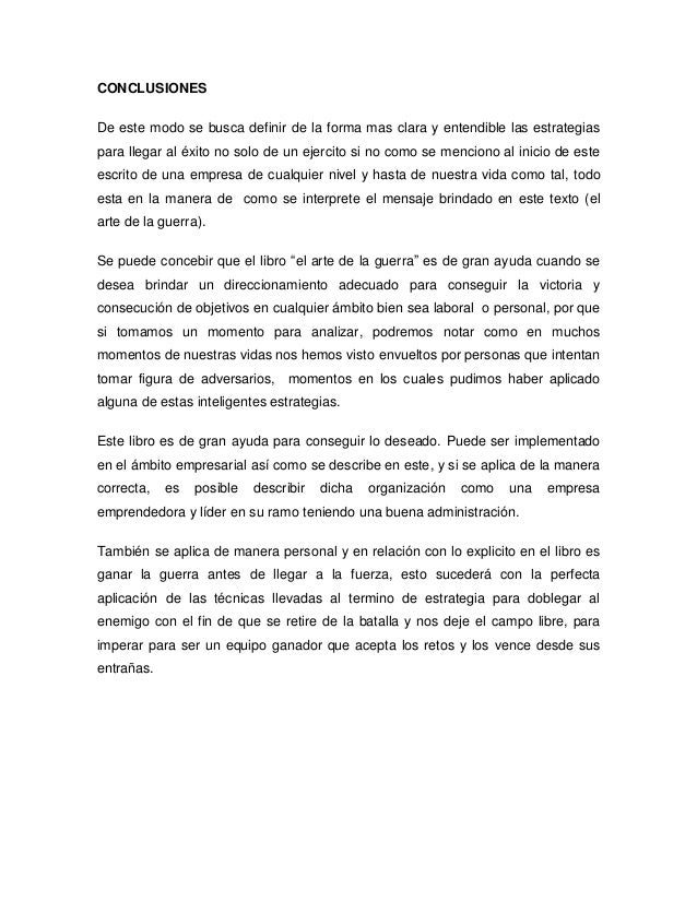 Ensayo arte de la guerra.