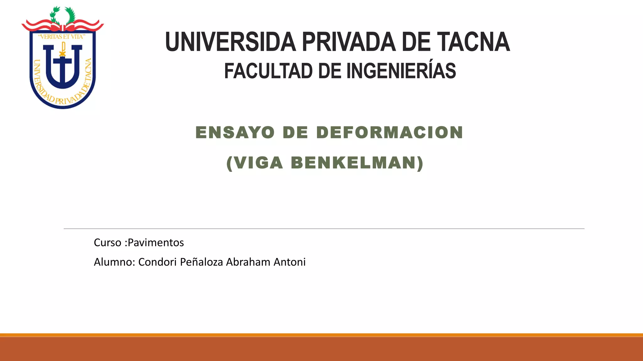 Ensayo con viga benkelman PPT