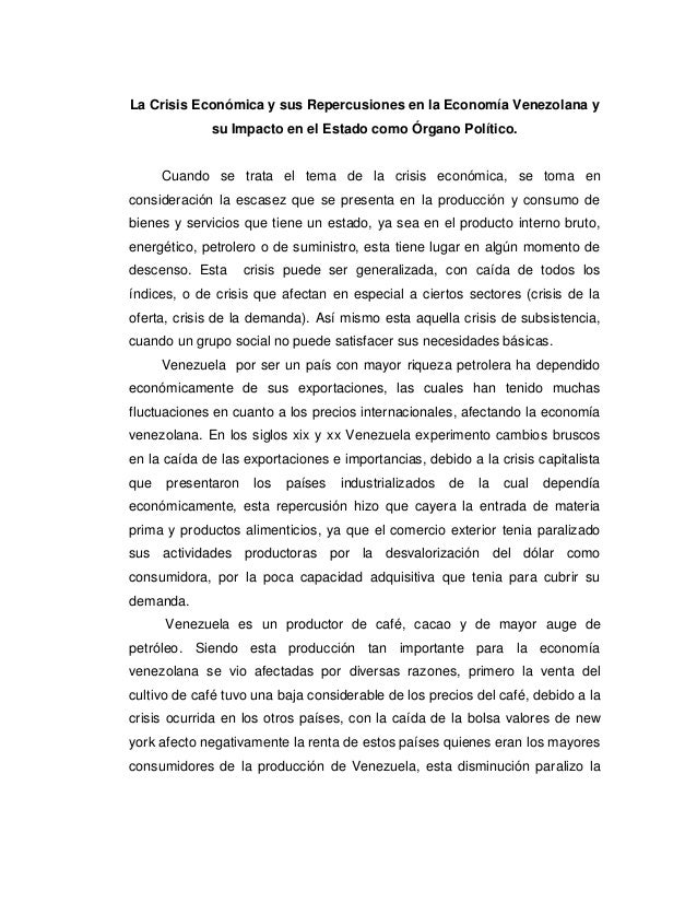 La Crisis Económica La Crisis Económica