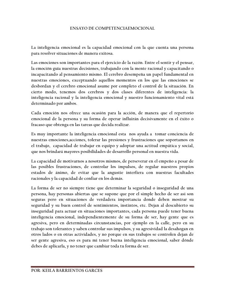 Inteligencia Emocional Ensayo