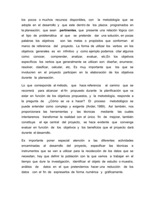 Ensayo de desarrollo de  proyectos final