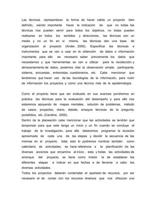 Ensayo de desarrollo de  proyectos final