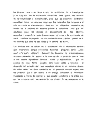 Ensayo de desarrollo de  proyectos final