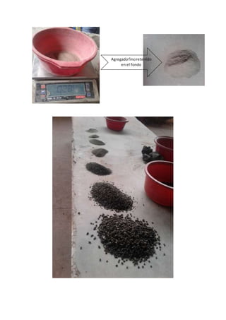 Agregadofinoretenido
en el fondo
 