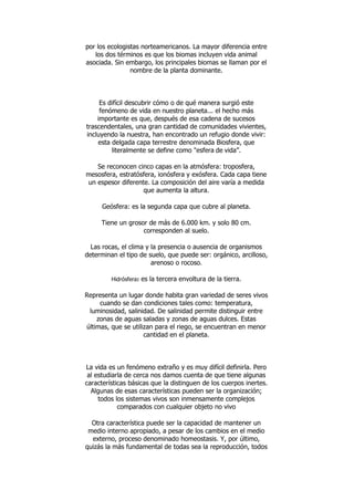 Ensayo De La Biosfera