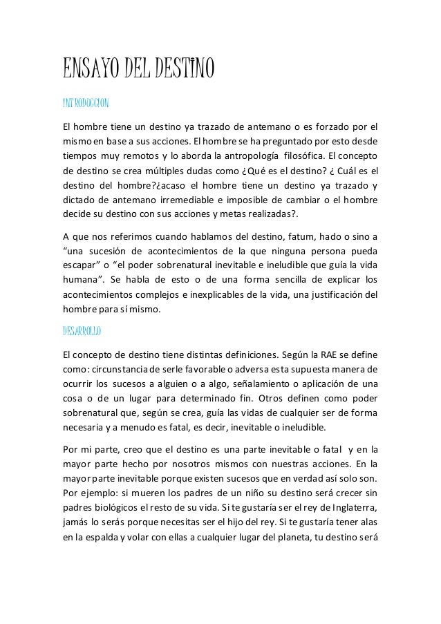 Destino definicion rae