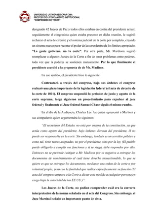 ENSAYO DE MADISON vs MARBURY | PDF