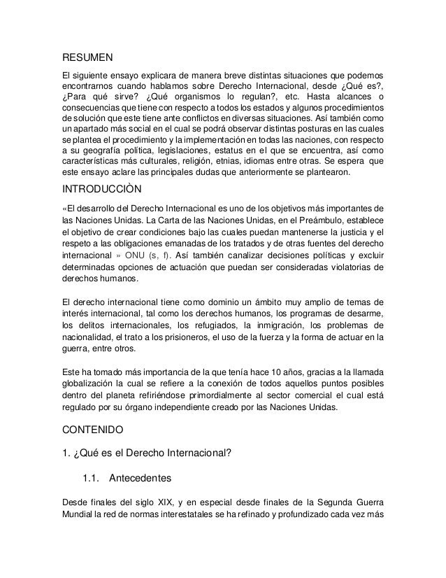 Como Hacer El Plan De La Onu Ensayo