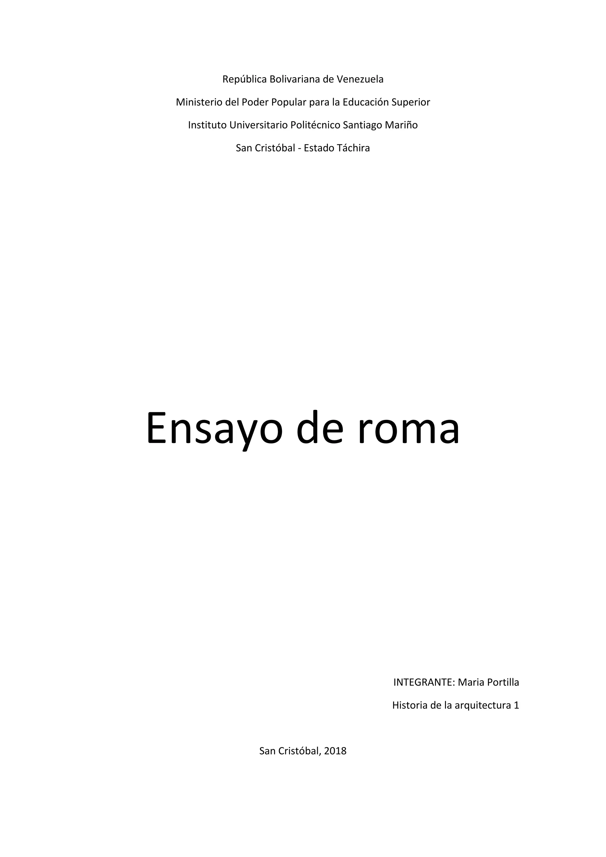 Esquema Del Ensayo Sobre La Caida De Roma