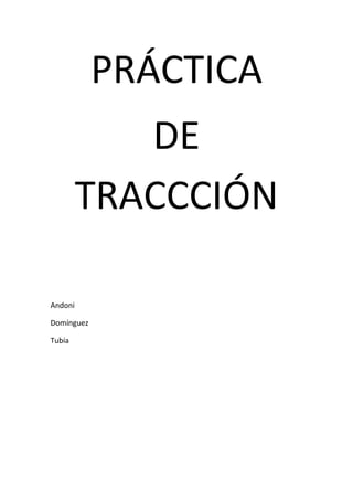 PRÁCTICA  
            DE 
         TRACCCIÓN 
 
Andoni 

Domínguez 

Tubía 

 

 

 

 

 

 
 