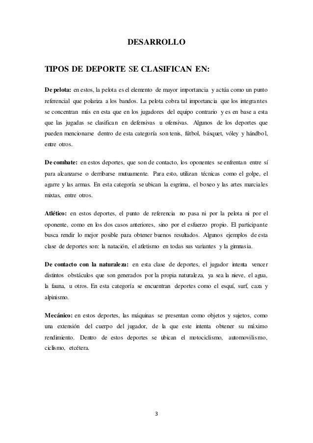 Ensayo el deporte Ensayo el deporte