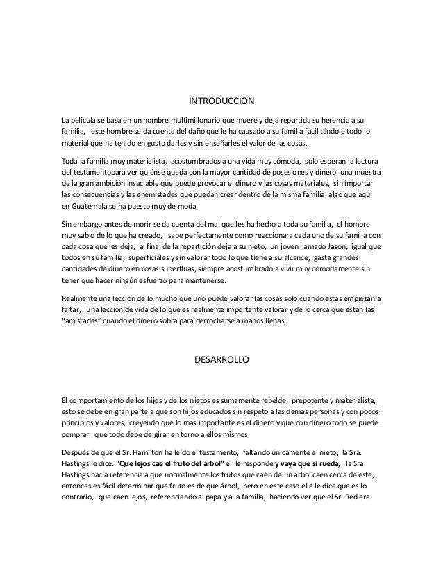 Ensayo el ultimo regalo