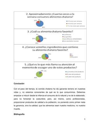 Ensayo "La verdad detrás de la comida chatarra" PDF