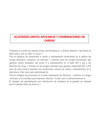 A) ESTADOS LIMITES APLICABLES Y COMBINACIONES DE
CARGAS
 