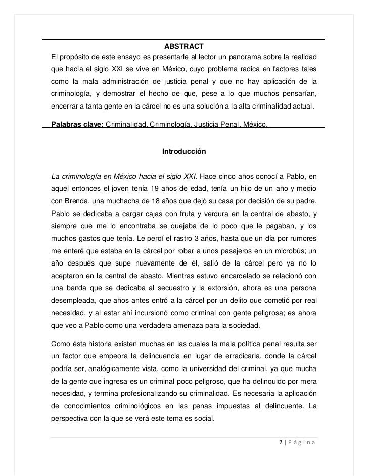 Proyección de la Criminología en México hacia el siglo XXI