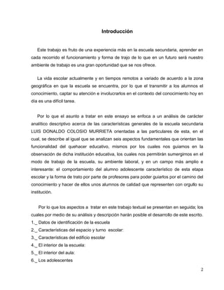 Ensayo jornada colosio