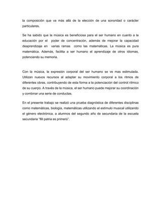 Ensayo musica electronica