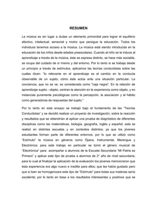 Ensayo musica electronica