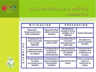 LAS ESTRATEGIAS DE LA POLÍTICA AMBIENTAL 