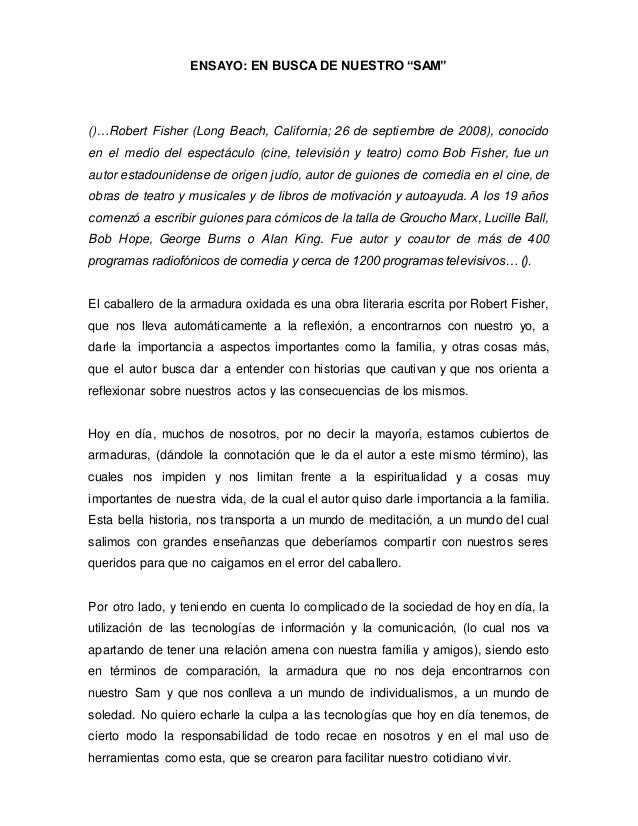 Ensayo Sobre El Caballero De La Armadura Oxidada