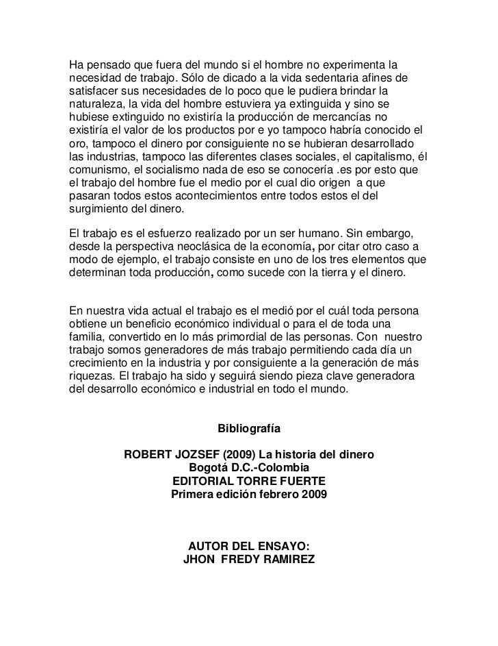 ENSAYO SOBRE EL DINERO