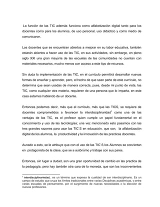 Ensayo sobre el uso de las tics en educación básica | PDF