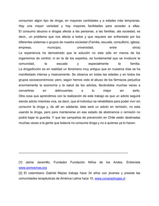 Ensayo sobre la drogadiccion en los jovenes