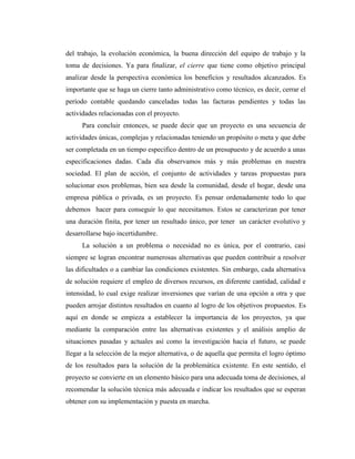 Ensayo sobre proyectos