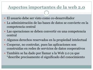 INTRODUCCIONEn la actualidad se utiliza cada vez con mayor frecuencia en término de Web 2.O o Web semántica para Estos términos se encuentran altamente vinculados con la Web 2.0, pues de una u otra forma le dan su esencia, puesto que por un lado representan una tecnología para el desarrollo de la comunicación entre las máquinas, y por el otro representan un desarrollo para las comunicaciones entre individuos y el trabajo colaborativo de los mismos hacen referencia a un nuevo estado de la Web, 