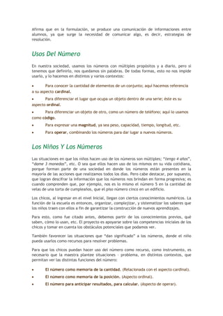 Enseñanza de la matemática en el nivel inicial | DOCX
