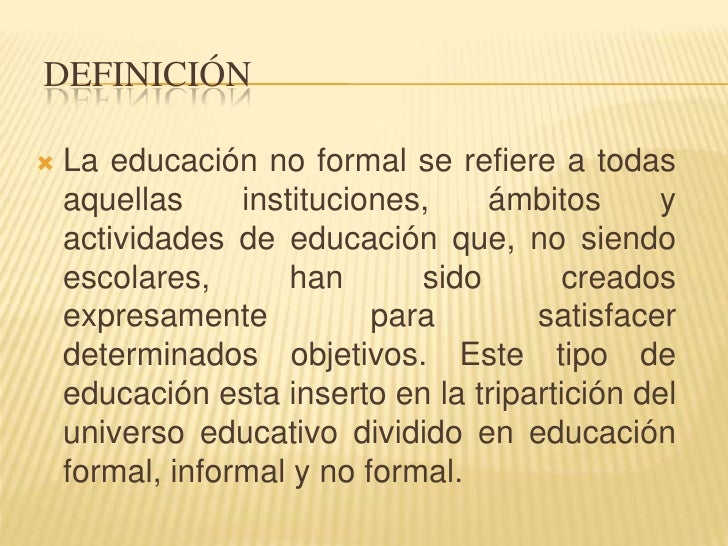 Enseñanza en contextos no formales
