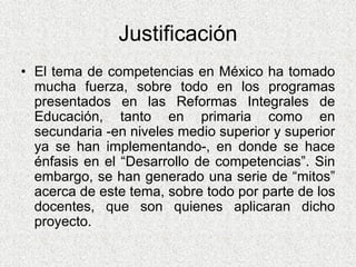 Enseñar po Competencias en MéXico